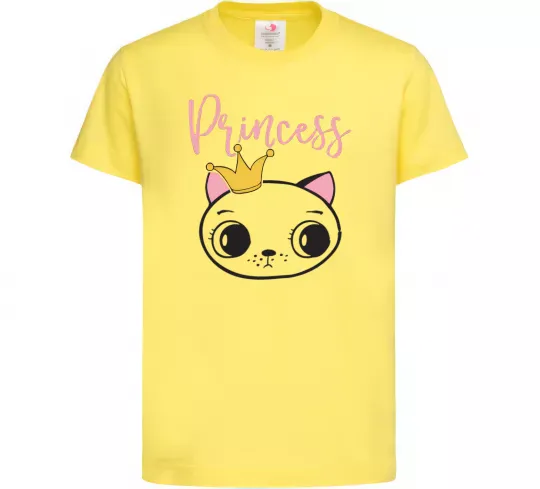 Детская футболка Kitten princess Лимонный фото
