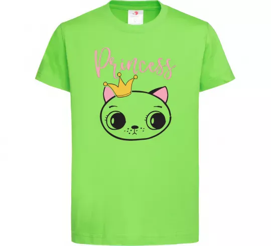 Детская футболка Kitten princess Лаймовый фото