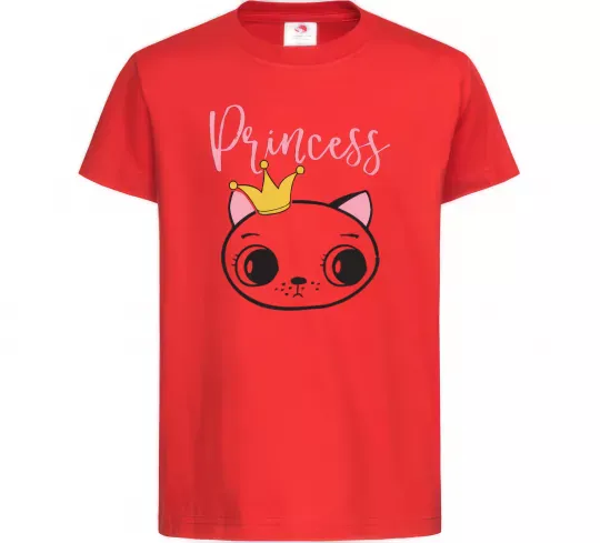 Детская футболка Kitten princess Красный фото