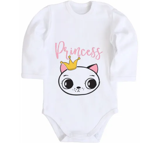 Детский боди Kitten princess Белый фото