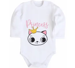 Детский боди Kitten princess Белый фото