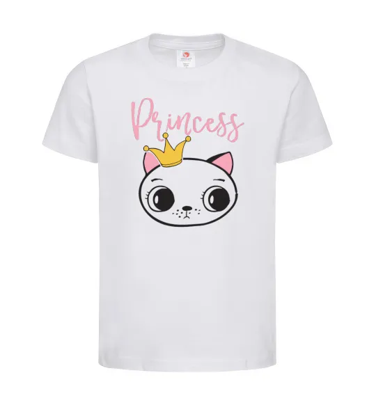 Дитяча футболка Kitten princess Білий фото