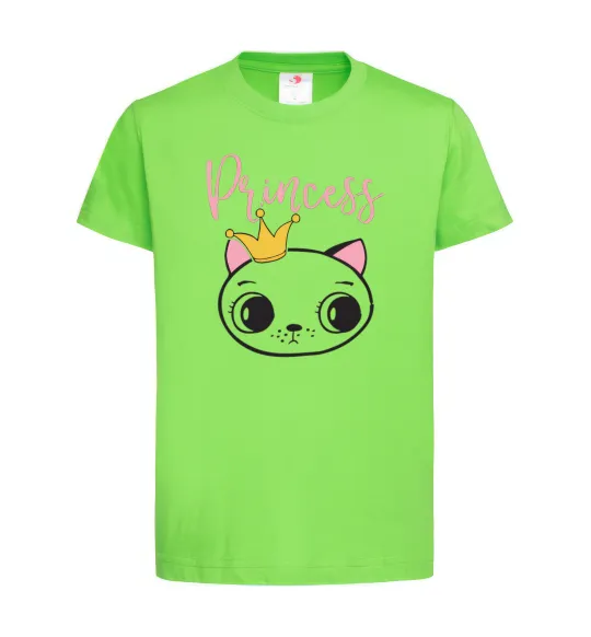 Дитяча футболка Kitten princess Лаймовий фото