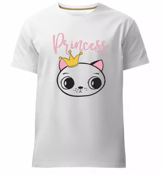 Мужская премиум футболка Kitten princess Белый фото