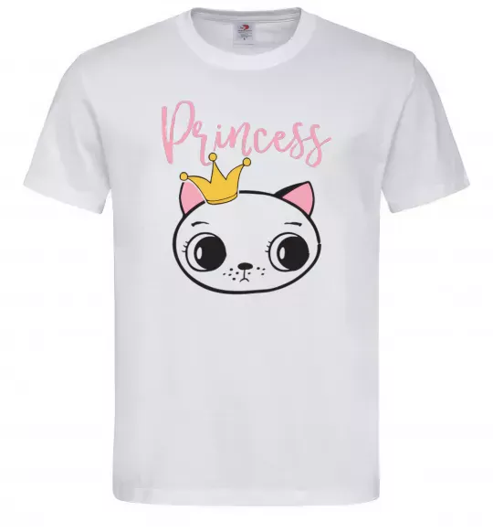 Мужская футболка Kitten princess Белый фото