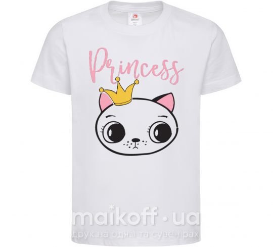 Дитяча футболка Kitten princess Білий фото