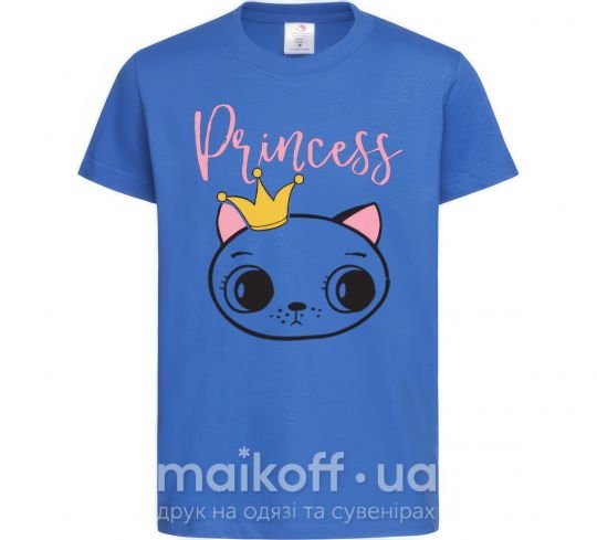 Детская футболка Kitten princess Ярко-синий фото