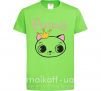 Детская футболка Kitten princess Лаймовый фото