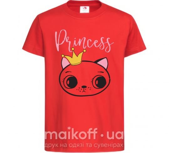 Детская футболка Kitten princess Красный фото