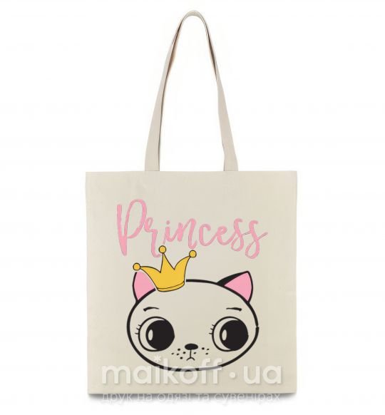 Эко-сумка Kitten princess Бежевый фото