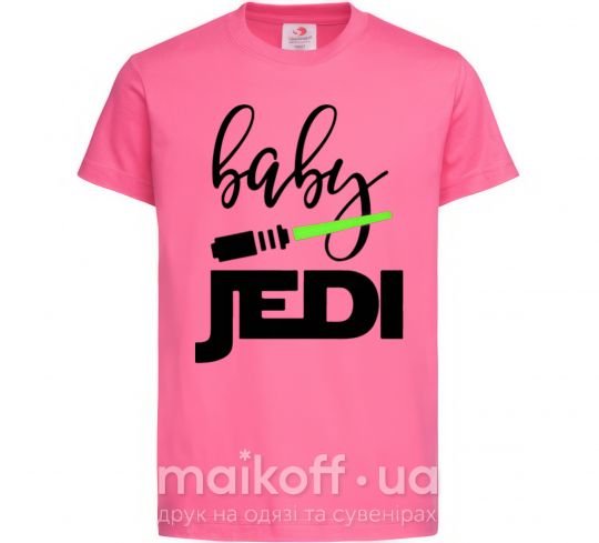Дитяча футболка Baby Jedi Яскраво-рожевий фото