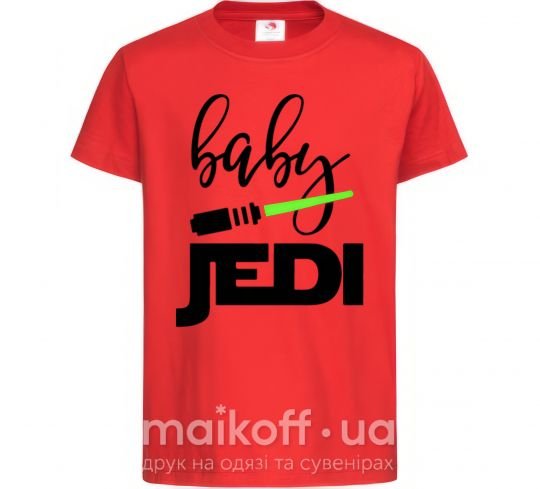 Дитяча футболка Baby Jedi Червоний фото