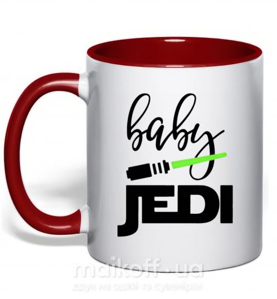 Чашка с цветной ручкой Baby Jedi Красный фото