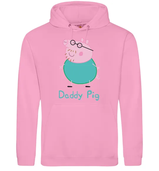 Чоловіча толстовка (худі) Папа Свин Рожевий фото