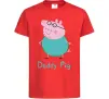 Детская футболка Папа Свин Красный Детская футболка Папа Свин Красный фото
