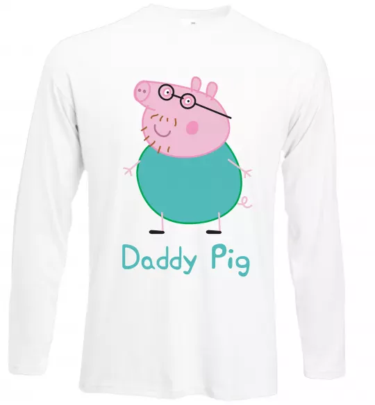 Лонгслив Папа Свин Белый фото