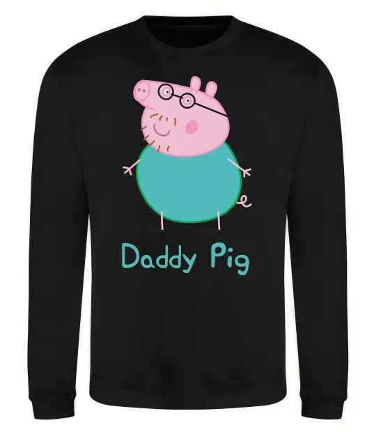 Свитшот Папа Свин Черный фото