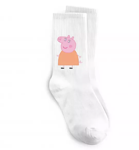 Шкарпетки Мама Свинка Білий фото