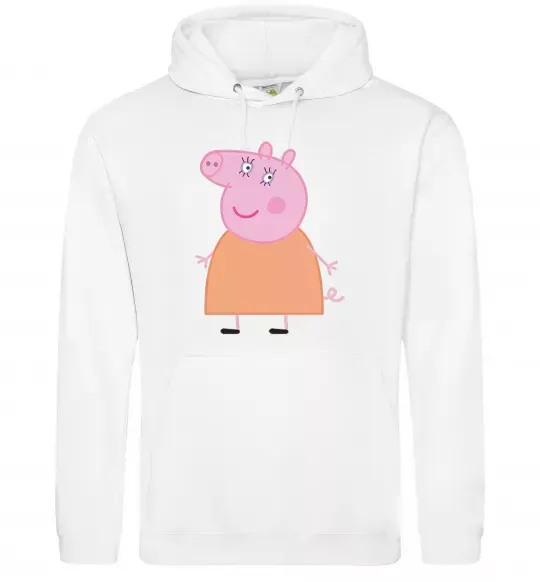 Жіноча толстовка (худі) Мама Свинка Білий фото