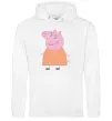 Жіноча толстовка (худі) Мама Свинка Білий фото