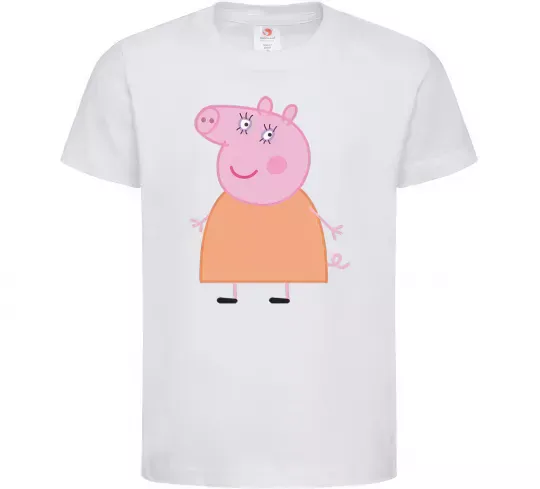 Детская футболка Мама Свинка Белый фото