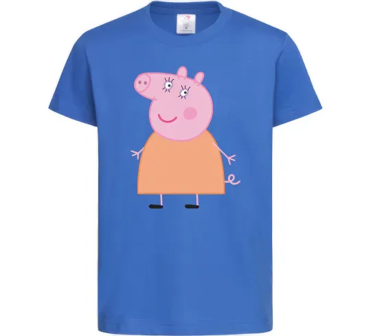 Детская футболка Мама Свинка Ярко-синий фото
