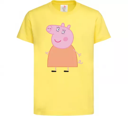 Детская футболка Мама Свинка Лимонный фото