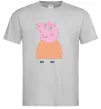 Мужская футболка Мама Свинка Серый Мужская футболка Мама Свинка Серый фото