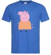 Мужская футболка Мама Свинка Ярко-синий Мужская футболка Мама Свинка Ярко-синий фото