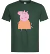 Мужская футболка Мама Свинка Темно-зеленый Мужская футболка Мама Свинка Темно-зеленый фото