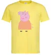 Мужская футболка Мама Свинка Лимонный Мужская футболка Мама Свинка Лимонный фото