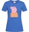 Женская футболка Мама Свинка Ярко-синий фото