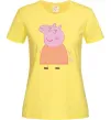 Женская футболка Мама Свинка Лимонный фото