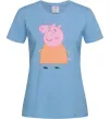 Женская футболка Мама Свинка Голубой фото