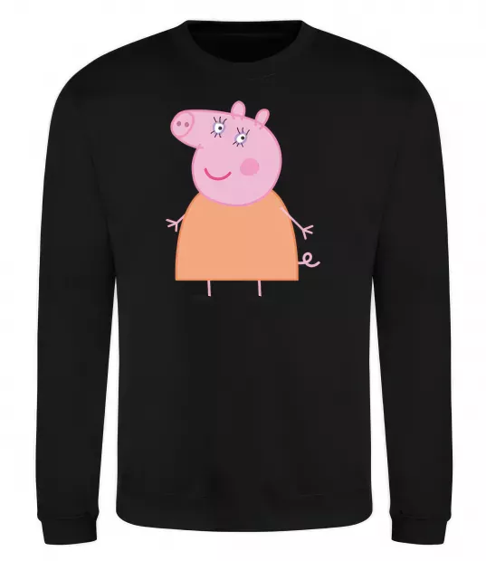 Свитшот Мама Свинка Черный фото