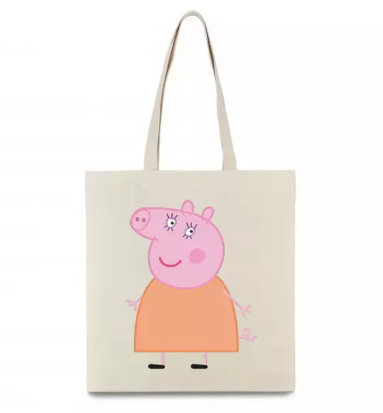 Эко-сумка Мама Свинка Бежевый фото