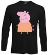 Лонгслив Мама Свинка Черный фото