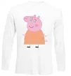 Лонгслив Мама Свинка Белый фото