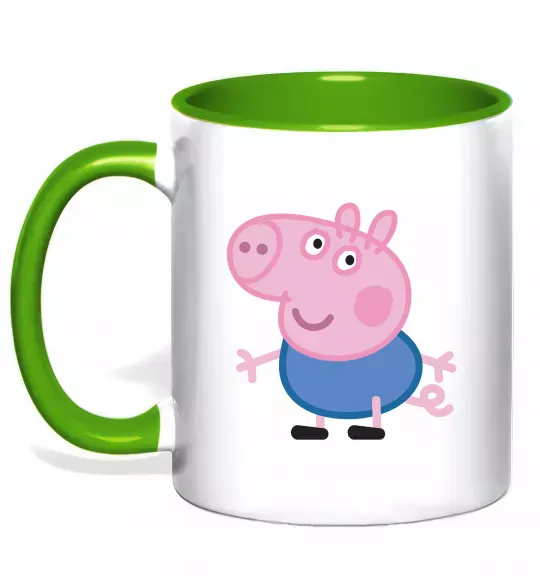 Чашка с цветной ручкой Джордж Зеленый фото