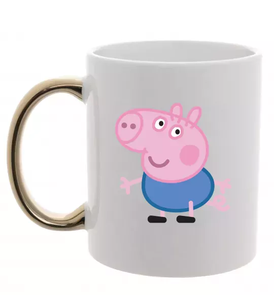 Чашка с цветной ручкой Джордж Золото фото