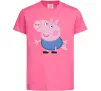 Детская футболка Джордж Ярко-розовый фото