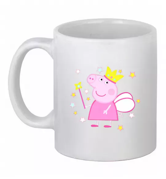 Чашка керамічна Пепа фея Білий фото