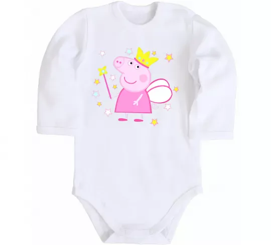 Дитячий бодік Пепа фея Білий фото