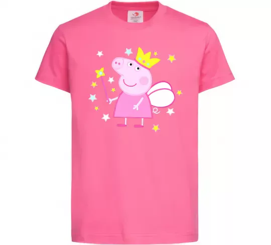 Детская футболка Пепа фея Ярко-розовый фото