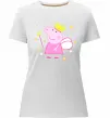 Жіноча преміум футболка Пепа фея Білий фото