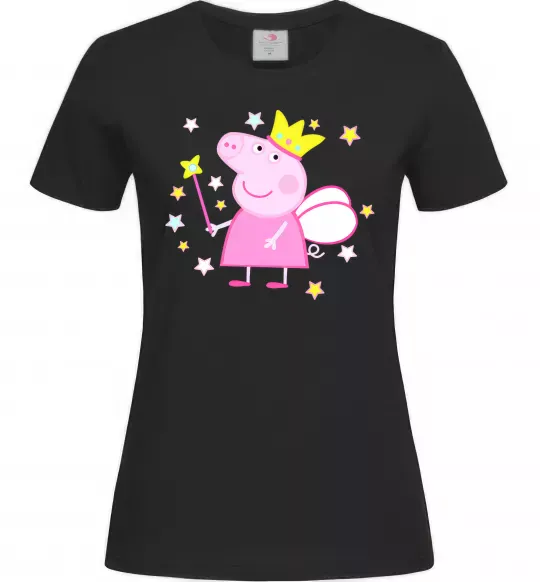 Женская футболка Пепа фея Черный фото
