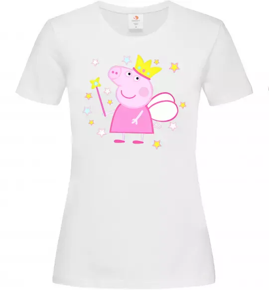 Женская футболка Пепа фея Белый фото