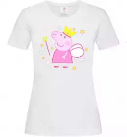 Женская футболка Пепа фея Белый фото
