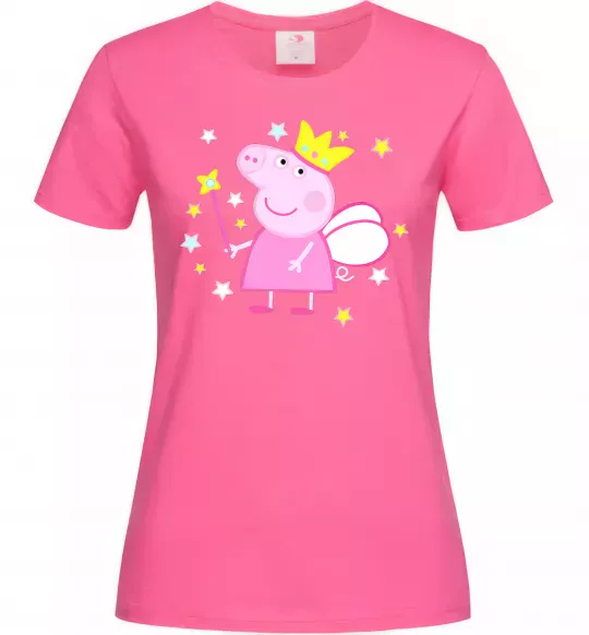 Женская футболка Пепа фея Ярко-розовый фото