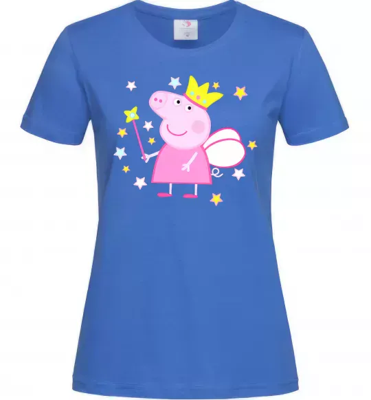 Женская футболка Пепа фея Ярко-синий фото